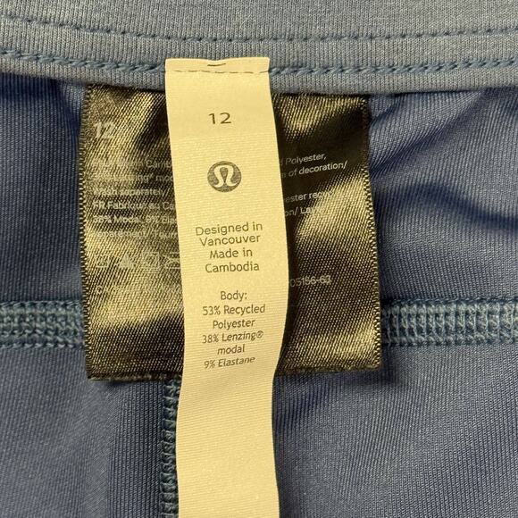 Lululemon Softstreme High Rise Pant Regular Pitch Blue Yoga Athleisure Size 12 - Picture 8 of 9